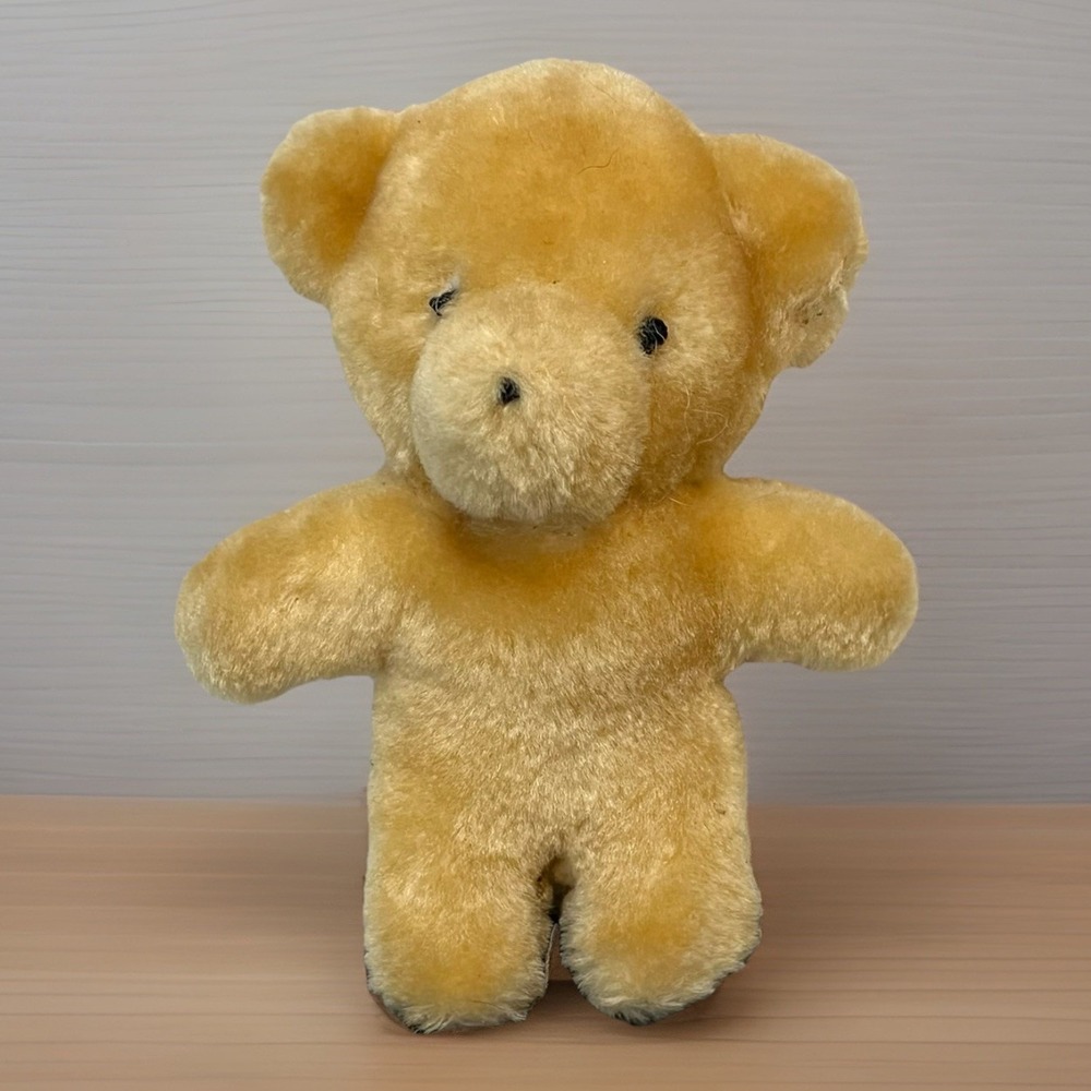 Vintage Sheaffer Eaton Textron Pens Bear Plush 4.5" Beige Teddy Stuffed Animal